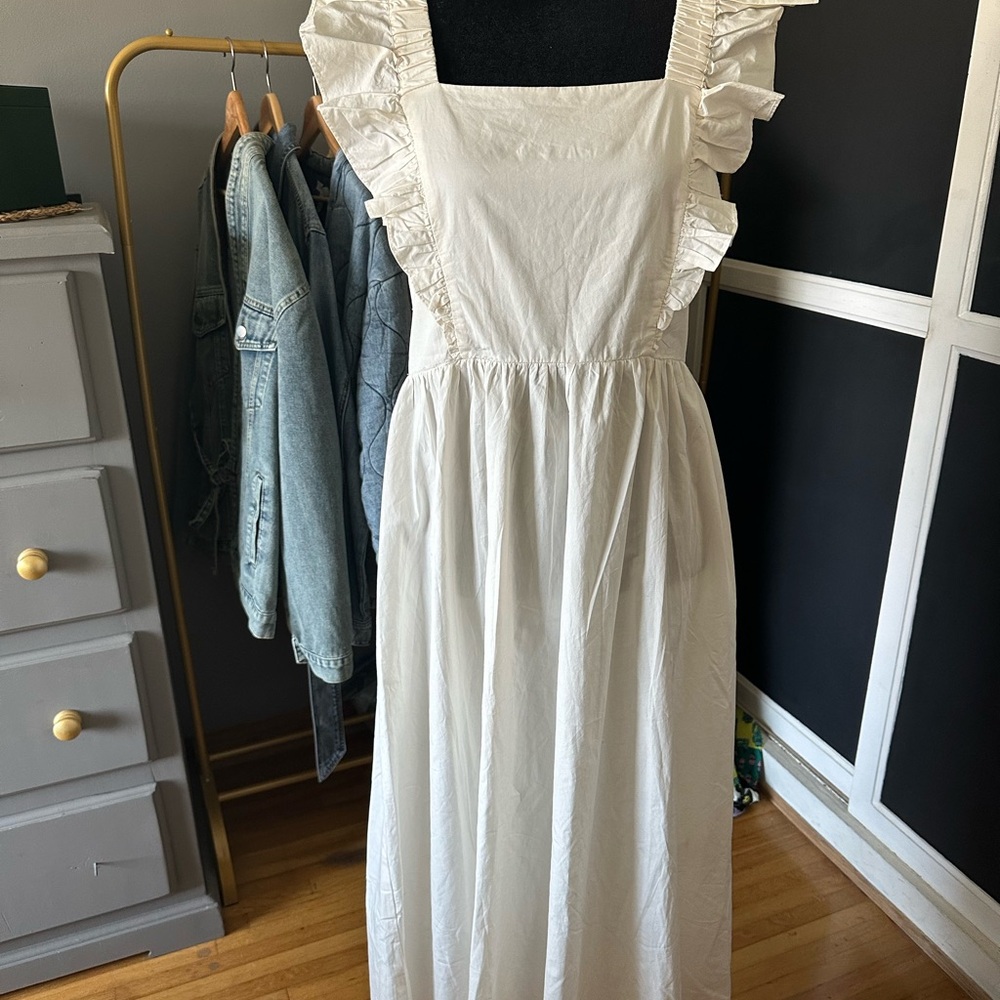 H&M Apron Midi Ruffle Dress - Picture 2 of 6